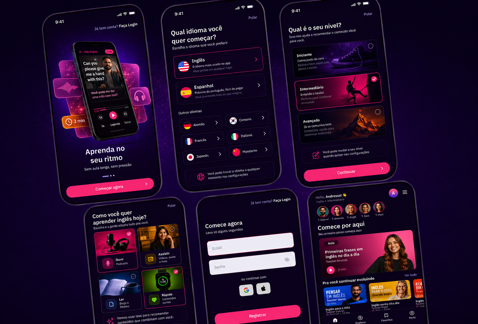 Fluency Academy — Content app design oriented towards conversion